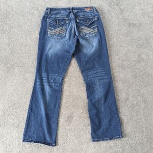 LEI Bridget Curvy Boot Cut Denim Jeans - Size 13 Regular - Classic Blue